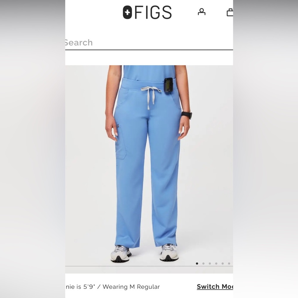 Figs Ceil blue Cade Cargo pants medium petite